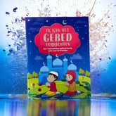 Kinderen leren gebed verrichten met stapsgewijze geïllustreerde gids en cartoonillustraties